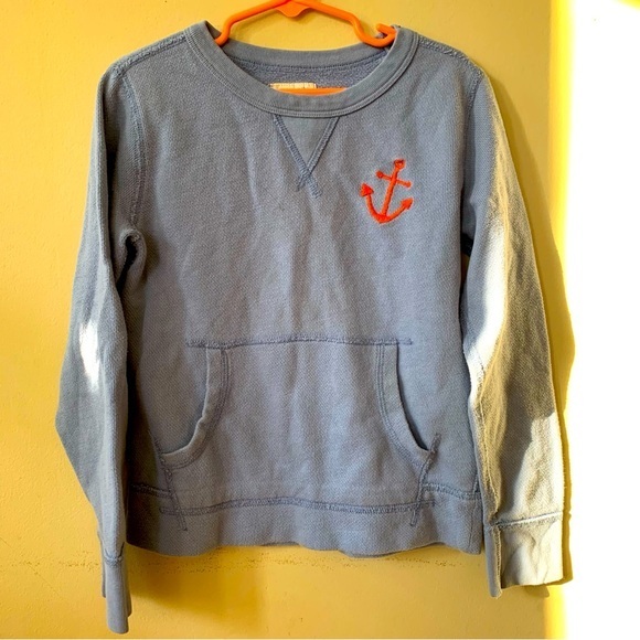 Crewcuts Pale Blue Sweatshirt with Red Trim – Kids Size S - Picture 1 of 7